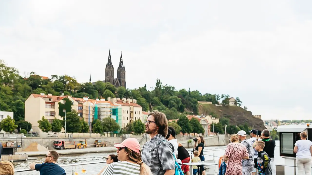 Vltava River Lunch Cruise in an Open-Top Glass Boat