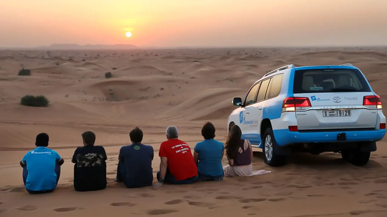 Desert safari, beach buggy, camel and tent camp