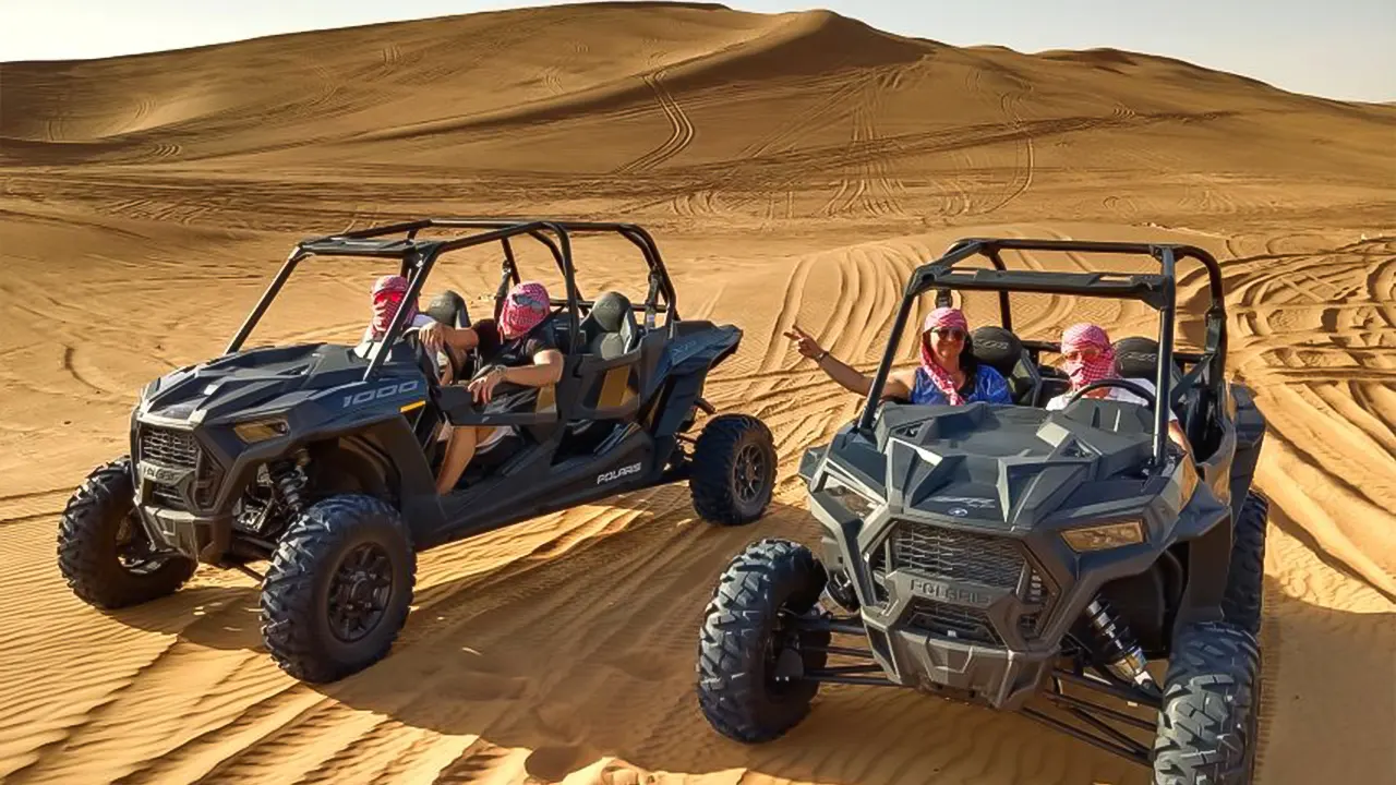 Red dunes and desert safari