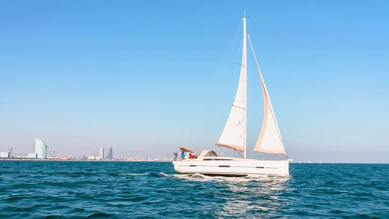 Sailing trip at noon or at sunset